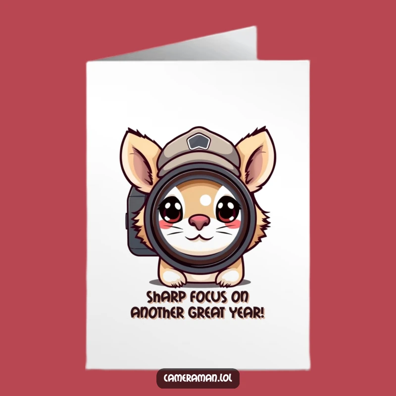 Free Printable Funny Birthday Card: Determined Animal Photographer - Downloadable