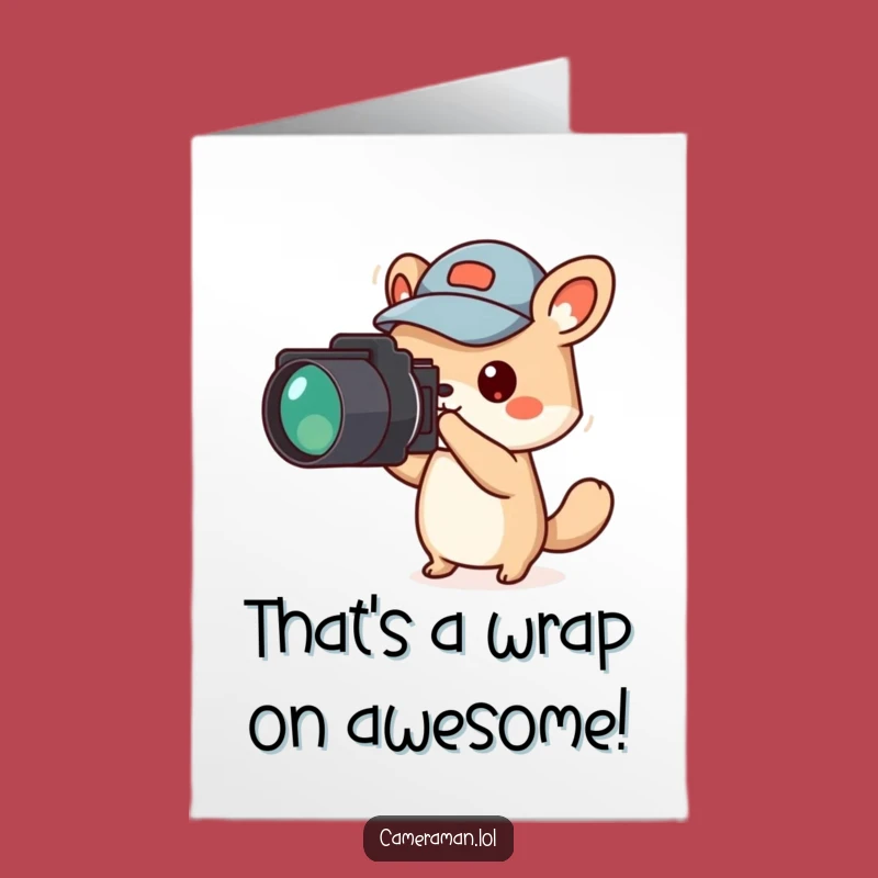 Free Printable Congrats Card: Animal Photographer Captures Success Downloadable Gift