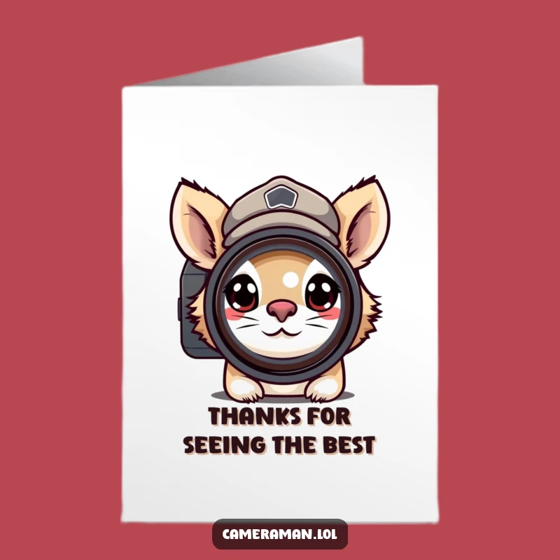 Free Printable Thank You Card: Determined Animal Photographer Says Thanks - DIY