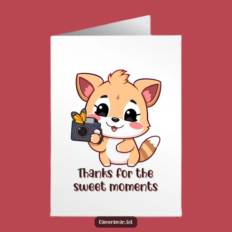 Free Printable Thank You Card: Happy Animal Appreciates Nature - DIY
