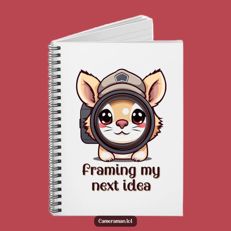 Funny Determined Photographer Notebook - Focus Journal, Peaked Cap Diary Gift